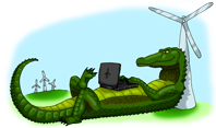 Small Green Gator Hosting Logo